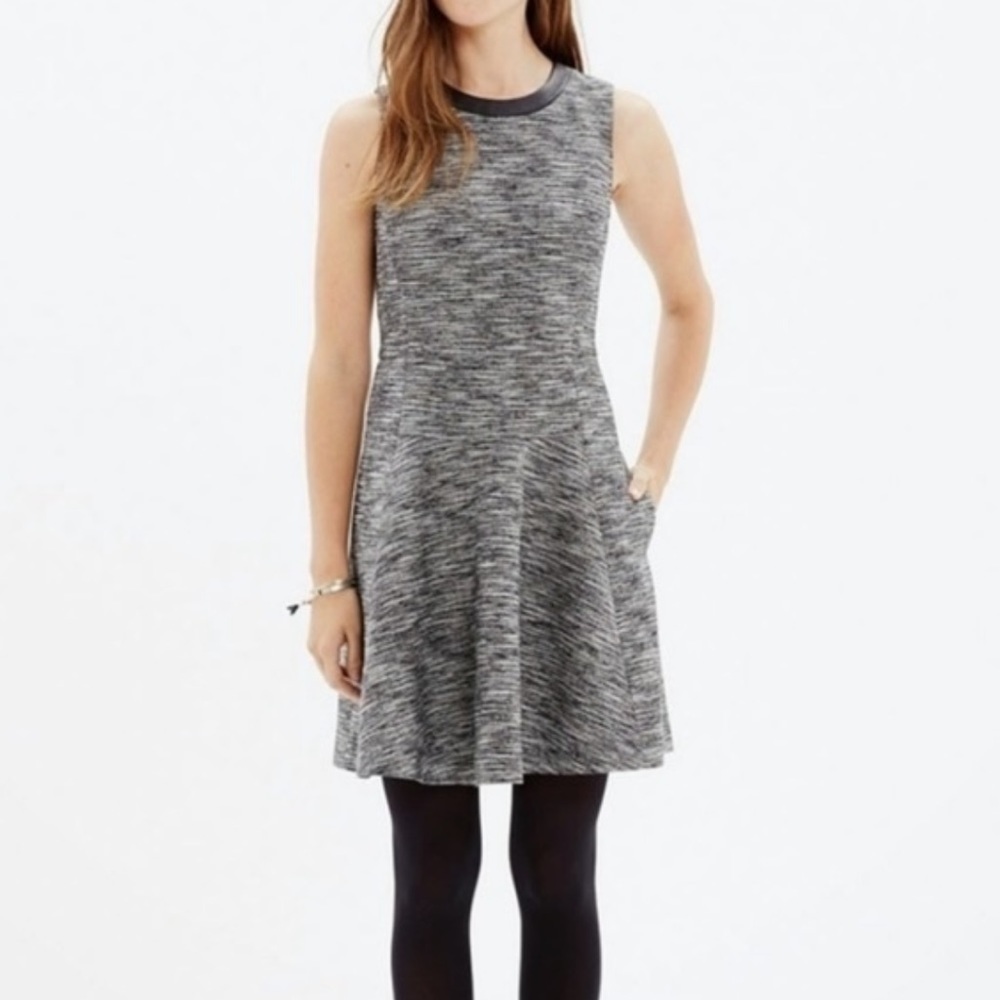 Madewell Anywhere Dress Tweed Pockets Sleeveless Size 0